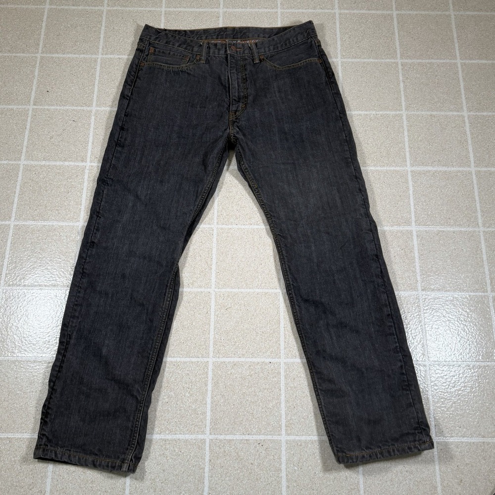 Levi's Men's Charcoal Aztec Fleece Lined Jeans Rare 34x30 Denim Western Cowboy